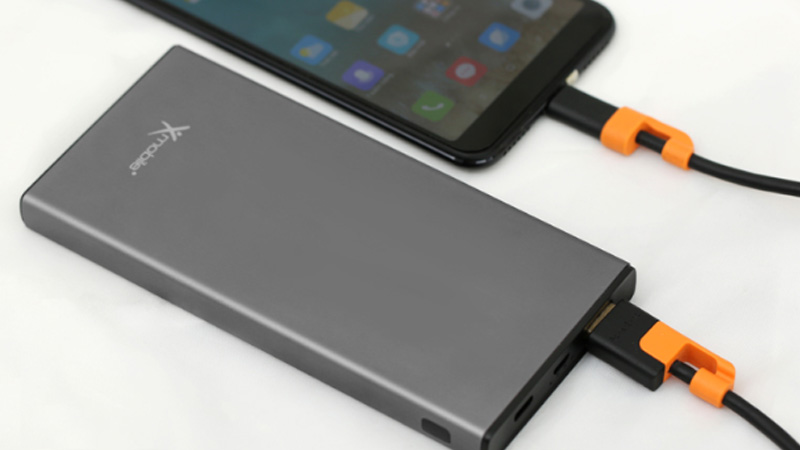 Pin sạc dự phòng Polymer 10.000 mAh Xmobile Atela 10 Nhôm Xám